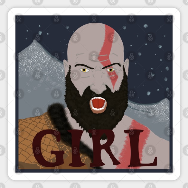 Girl - God Of War Magnet by KinaDesigns
